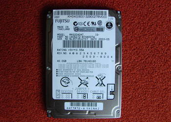 Dysk twardy 40GB Fujitsu 2,5cala
