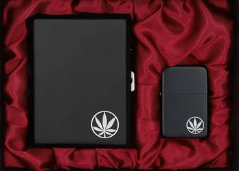 Zestaw Prezentowy Zapalniczka Papierośnica Gandzia