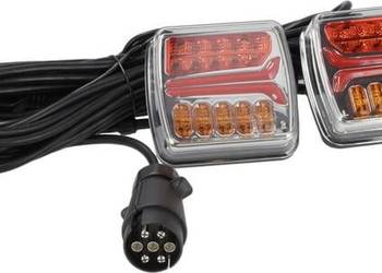 Zestaw lamp LED tylnych, 12-24V z wtyczką 7-pin i przewodem 7.5 m Kramp LA…