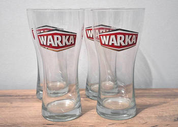 szklanki pokale kufle Warka 4 sztuki 0,5 l