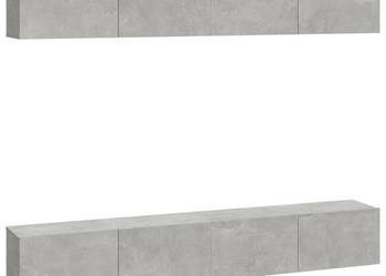 Szafki ścienne pod TV 4 szt. betonowa szarość 100x30x30 cm WM-3114193