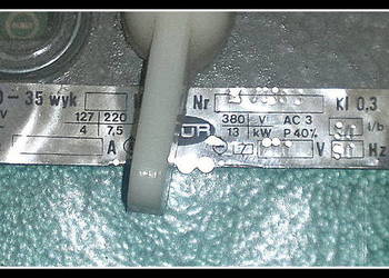 Stycznik olejowy typ N 110-35 ; 500V ; 35A~
