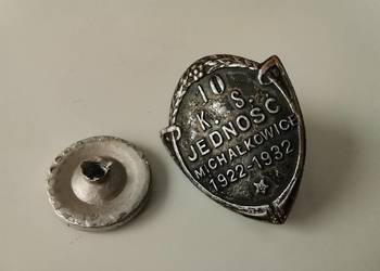 Stara, przedwojenna odznaka Klub Sportowy Jedność Michałkowice 1922 - 32