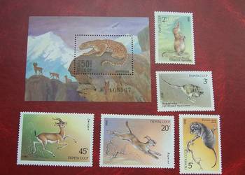 ZSRR 1985 MNH Mi. 5537/41 Bl185 Fauna Zwierzęta  a