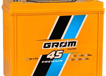Akumulator 45Ah 390A Grom Racing  Japan PRAWY LUB LEWY PLUS