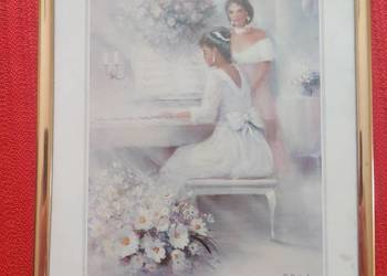Obrazek kobiety przy pianinie