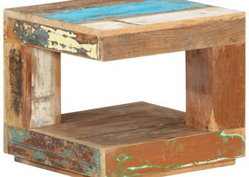 Stolik kawowy 45x45x40 cm lite drewno odzyskane WM-338008