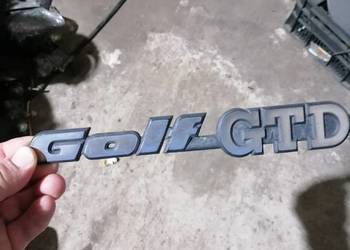 Volkswagen Golf II mk2. Znaczek Emblemat klapa tył GolfGTD