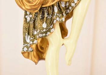 Styl Demetre Chiparus - Tancerka - Figura z Brązu Pozłacana Rzeźba - Ozdoba