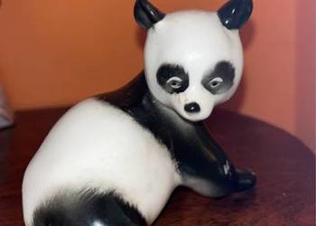 Figurka Panda. Sygnowana Łomonosow
