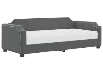 Sofa z materacem do spania ciemnoszara tkanina 80x200 cm WM-3197612