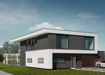 Indywidulany projekt domu jednorodzinnego 260m2 w nowoczesnej bryle