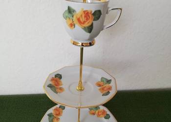 Patera  na ciasto  zółte róże porcelana winterling