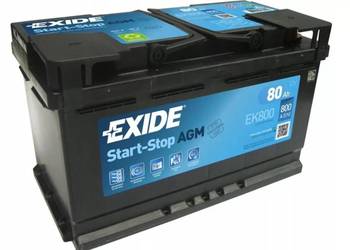 Akumulator EXIDE AGM START&STOP EK800 80Ah 800A EN PRAWY PLU