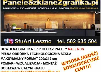 Panele szklane z grafiką, Szkło hartowane z montażem PREMIUM