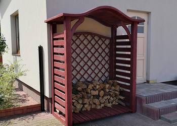Drewutnia 1,65 x 0,8m, wiata na drewno z dachem falowym