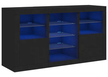 Szafka z oświetleniem LED czarna 123x37x67 cm WM-3209080