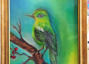 Obraz -suchy pastel  "Ptaszek "