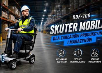 Skuter inwalidzki dla pracowników halowych, ochrony, itp.