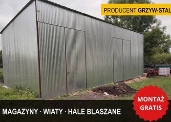 Ocynkowany Garaż Blaszany , Magazyn - Wiata Garażowa - GRZYWSTAL