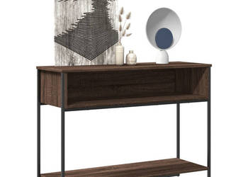 Stolik konsolowy brązowy dąb 100x35x745 cm WM-848533