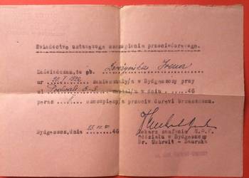 ( 1682 ) Świadectwo Szczepienia, Dorożyńska