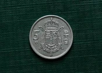 HISZPANIA - 5 peset, 1975r (78 w gwiazdce)