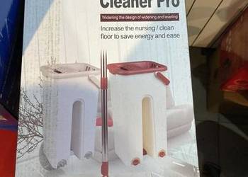 ZESTAW MOP PŁASKI + WIADRO DWUKOMOROWE + MIKROFIBIA + AKCESORIA!