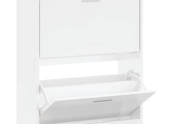 Szafka na buty wysoki połysk biała 63x24x81 cm WM-342560
