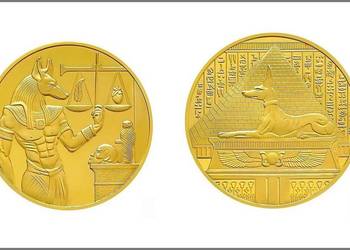 Monety pamiątkowe repliki w kolorze złotym – 8 szt