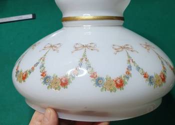 Duży klosz Alladyn=śred. mont.ok. 24 cm. do lampy naftowej