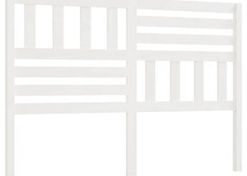 Wezgłowie łóżka białe 166x4x100 cm lite drewno sosnowe WM-814155