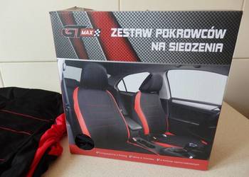 Komplet pokrowców na siedzenia. Czarno-Czerwone.