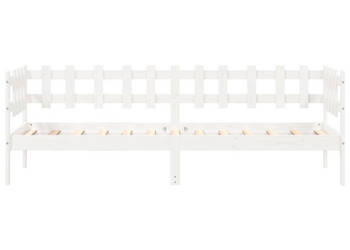 Łóżko dzienne bez materaca białe drewno sosnowe 90x190 cm WM-840383