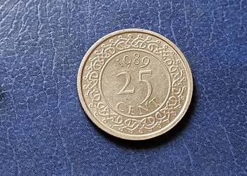 Stare monety 25 cent 1989 Surinam