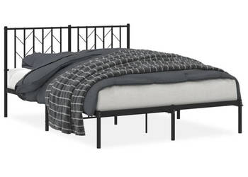 Łóżko Metalowe Czarne Rama Łóżka Ze Stelażem 140x190 cm WM-374437