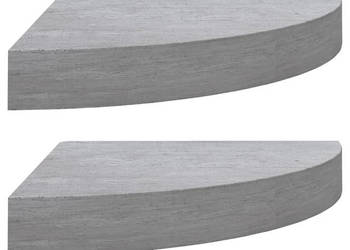 Narożne półki ścienne 2 szt. szarość betonu 25x25x38 cm MDF WM-326634