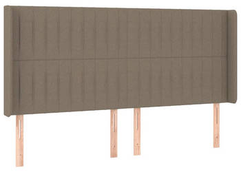 Zagłówek uszak taupe 203x16x118/128 cm tkanina WM-3119844