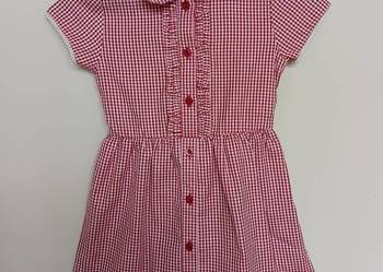 Sukienka szkolna w kratkę czerwoną 5 lat