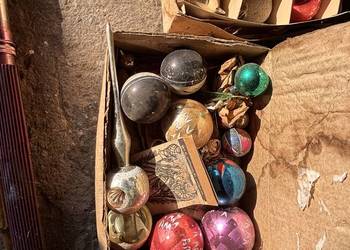 bombki choinkowe z czasow PRL  ozdoby szklane  oryginał