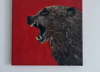 Niedźwiedź brunatny” – obraz olejny na płótnie 