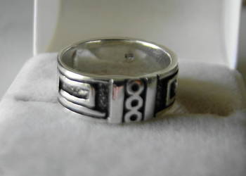Nietuzinkowy stary pierścionek/obrączka srebro 925