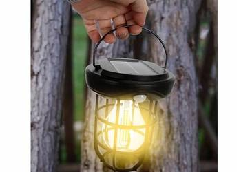 lampa vintage lampion kinkiet solarny loft retro żarówka camping led