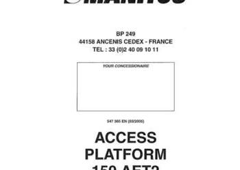 Manitou 150 AET2 120 AETJ instrukcja naprawy PL