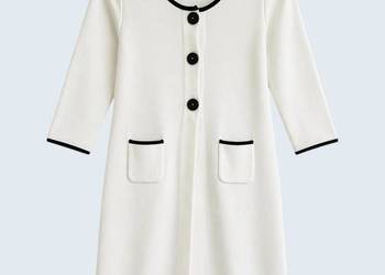 Damski sweter biały wiskoza z krótkim rękawem Catarina Lemam 36/S