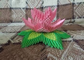 Kwiat Lotosu Origami Modułowe 3D