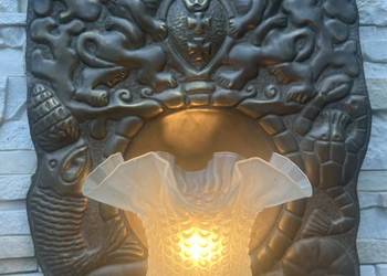 Stara przedwojenna lampa kinkiet Herb Gdańska