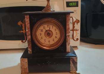 Kominkowy zegar marmurowy francuski