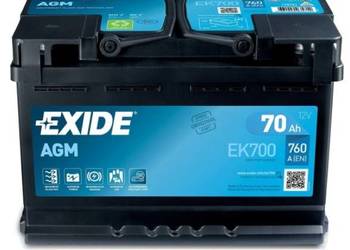 Akumulator 70Ah 760A EXIDE AGM START STOP EK700