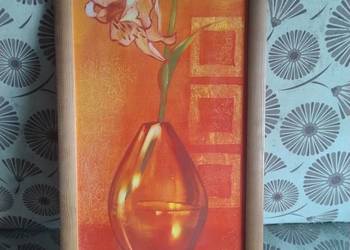 Obraz lilia w wazonie martwa natura dekoracja 35x75